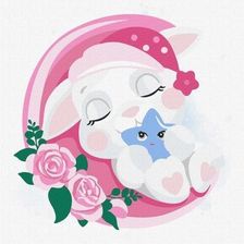 Zdjęcie Malowanie Po Numerach Śpiący Króliczek 30X30 Ideyka - Luboń