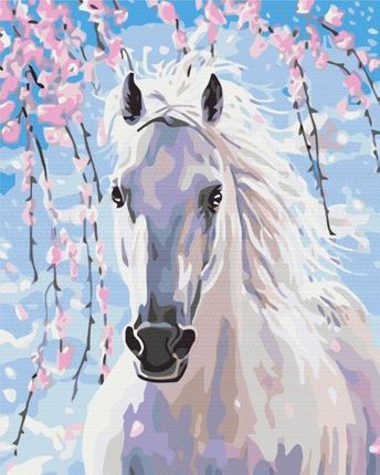 Symag Elacom Obraz Paint It! Malowanie Po Numerach Koń W Kwiatach Wiśni