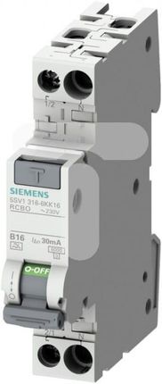 Siemens Wyłącznik Różnicowo-Nadprądowy 2P 16A B 0,03A Typ A 6Ka 5Sv1316-6Kk16