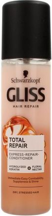Schwarzkopf Gliss Kur Total Repair Ekspresowa Odżywka Spray Do Włosów Suchych i Zniszczonych 200 ml