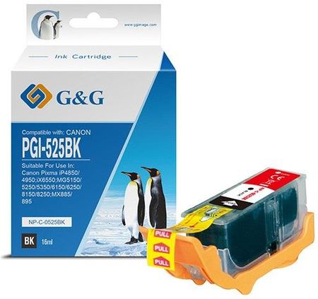 G&G KOMPATYBILNY INK / TUSZ Z PGI525PGBK, BLACK, 340S, NP-C-0525BK, DLA CANON PIXMA MG5150, 5250, 6150, 8150 (NPC0525BK)