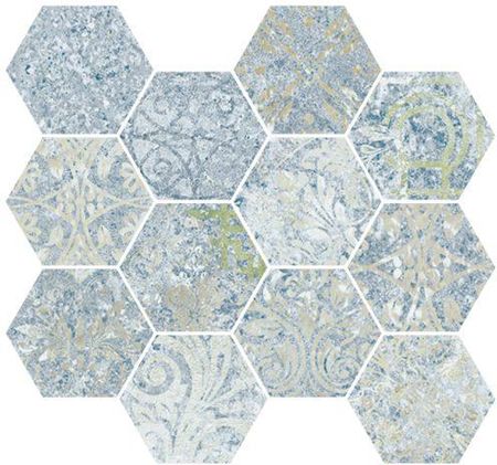 Aparici Bohemian Blue Mosaico Hexagonal 28x30 