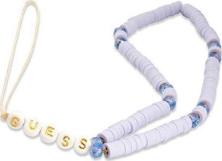 GUESS Guess zawieszka GUSTPEARU Phone Strap Lilak/Lilac Heishi Beads