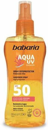 Babaria Spray Z Filtrem Do Opalania Solar Aqua Uv Spf 50 200 Ml
