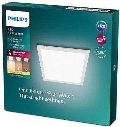 Philips TOUCH 12W panel wpuszczany 27k LED ściemnialna (8719514326620)