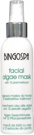 Algowa maska do twarzy wzbogacona o 12 ekstraktów roślinnych BINGOSPA