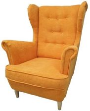 Fotel uszak Aston pomarańczowy plusz - Fotele i pufy handmade