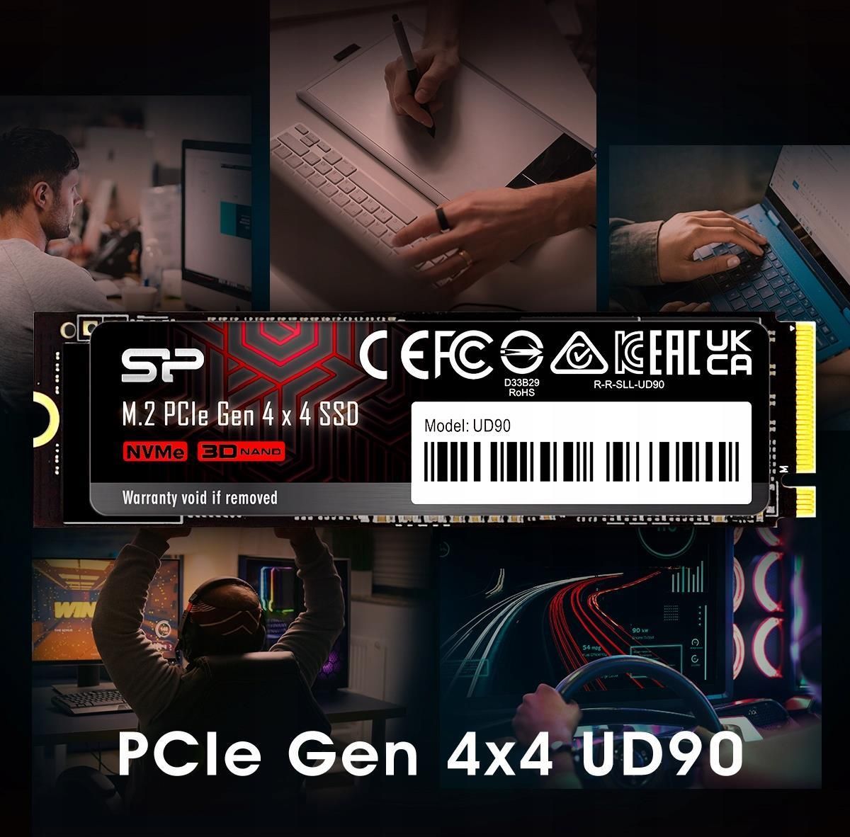 Dysk SSD Silicon Power Ud90 1Tb M.2 Pcie Gen4X4 Nvme 1.4