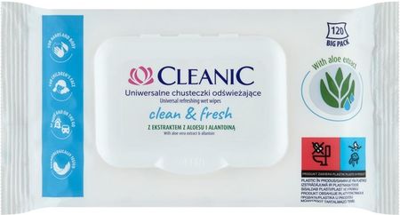 Harper Cleanic Uniwersalne Chusteczki Odświeżające Clean&Fresh 1op.120szt.