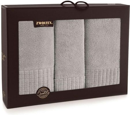 Zwoltex Komplet Ręczników W Pudełku 3 Szt Paulo Ab Sepia-5908 Ręczniki 30X50 50X100 70X140 65983