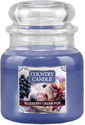 Country Candle Świeca Zapachowa W Słoiku Z 2 Knotami Blueberry Cream Pop 453 G 7540321498563