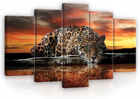 Consalnet Obraz Do Sypialni Tygrys Jaguar Tryptyk Lew 100X60 16578665