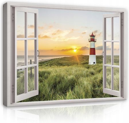 Consalnet Obraz Okno 3D Plaża Natura Krajobraz Duży 80X60 19183040