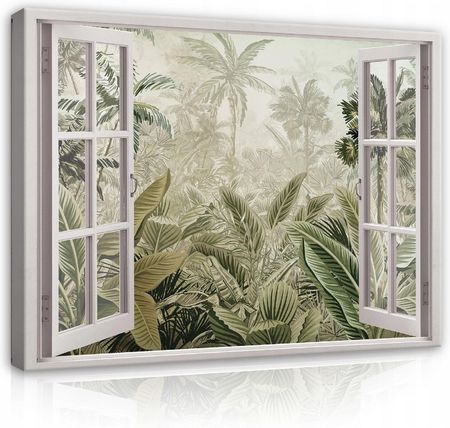 Consalnet Obraz Okno Las 3D Duży Na Ścianę Do Salonu 80X60 19183050