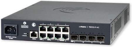 Cambium Networks Cnmatrix Tx 1012-P-Ac - 200W Poe Switch 8 X 1Gbps 4 Sfp+ 1 Gbps (MXTX1012GXPA00)