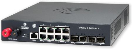 Cambium Networks Cnmatrix Tx 1012-P-Dc - 170W Poe Switch 8 X 1Gbps 4 Sfp+ 1 Gbps (MXTX1012GXPA20)