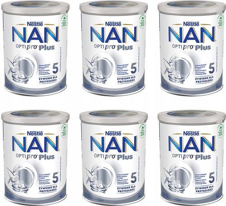 NESTLE NAN OPTIPRO Plus 5 Produkt na bazie mleka dla małych dzieci 6x800g