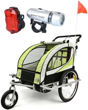 Zdjęcie Funfit Kids Przyczepka rowerowa z amortyzatorem + jogger, dwuosobowa /zielo(3063)) - Żyrardów