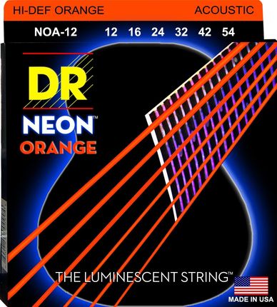 Dr Noa 12-54 Neon Orange Struny Gitara Akustyczna