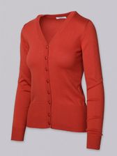 Zdjęcie Ceglasty klasyczny kardigan damski - Tychy