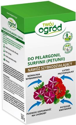Nawoz Do Pelargonii, Surfinii 300G - Podnosi Odporność Na Choroby