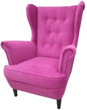 Fotel uszak Casablanca różowy welur - Fotele i pufy handmade