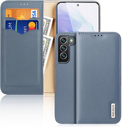 Dux Ducis Hivo skórzane etui z klapką pokrowiec ze skóry naturalnej portfel na karty i dokumenty Samsung Galaxy S22+ (S22 Plus) (6934913043646)
