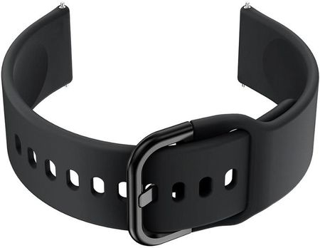 Pasek gumowy do smartwatch 18mm - czarny/czarny