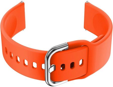 Pasek gumowy do smartwatch 18mm - pomarańczowy/srebrny