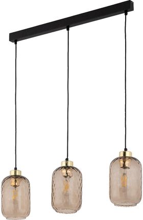Tk Lighting Pescara 3x60W Lampa wisząca czarny złoty (4577)