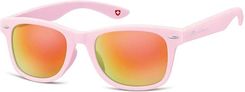 Montana Okulary przeciwsłoneczne Lustrzanki dziecięce nerdy 965D różowe matowe - Okulary przeciwsłoneczne dziecięce