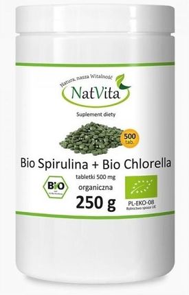 Natvita Bio Spirulina + Bio Chlorella 500tabl
