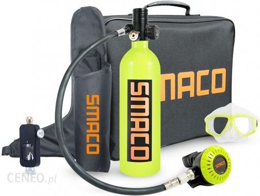 Smaco S400 Plus 1L Mini Scuba Diving Tank For 15 20 Minutes Using Time Lightweight And Portable Set Green