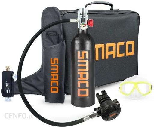Smaco S400 1L Mini Scuba Diving Tank With Dot Certified 15 20 Minutes Using Time Portable Bag Black