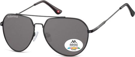 Montana Czarne Pilotki okulary aviator MP90B polaryzacyjne