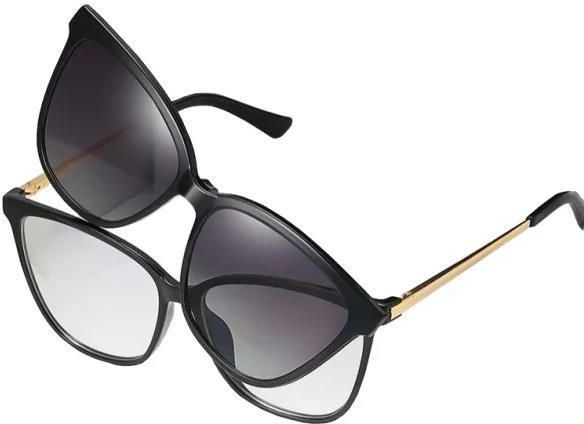 Stylion Damskie kocie okulary do komputera z nakładką przeciwsłoneczną Clip-on 2594 - zdjęcie 1 Stylion Damskie kocie okulary do komputera z nakładką przeciwsłoneczną Clip-on 2594