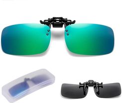 Stylion Małe Zielono-Niebieskie nakładki przeciwsłoneczne polaryzacyjne na okulary korekcyjne NA-148 - Akcesoria do okularów