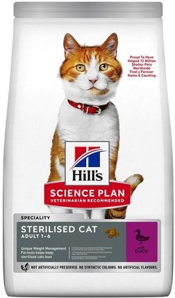 Hill'S Zalety Karmy Feline Science Plan Young Adult Sterilised Kaczka 10kg