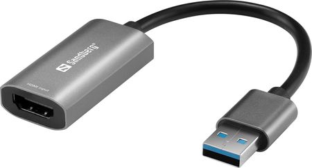 SANDBERG ADAPTER USB ADAPTER USB &GT; HDMI (ST-BU) CAPTURE LINK 4K GREY