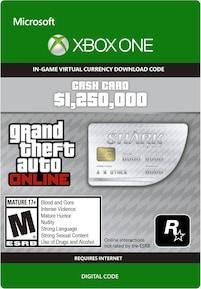 Grand Theft Auto Online Great White Shark Cash Card (Xbox)