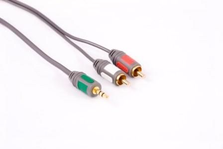 PREMIUM kabel Stereo 3,5 wtyk 2 x RCA wtyk 2,0m BPA342 PREMIUM kabel Stereo 3,5 wtyk 2 x RCA wtyk 2,0m BPA342