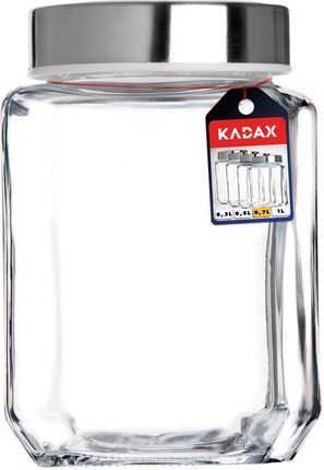 Kadax Pojemnik Na Żywność 700Ml Biały Szklany Z Pokrywką Makaron Ryż Płatki