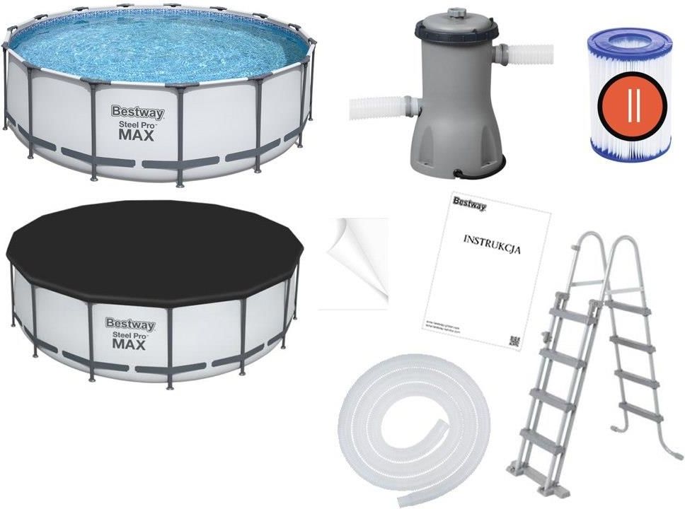 Bestway Basen Stelażowy 457X122Cm 56438 - zdjęcie 8 Bestway Basen Stelażowy 457X122Cm 56438