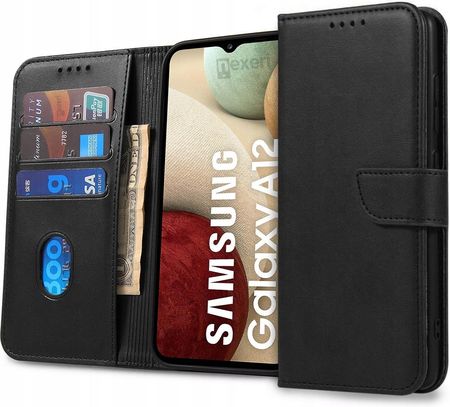 Nexeri Etui Samsung Galaxy A12 Wallet Czarne (12341460605)