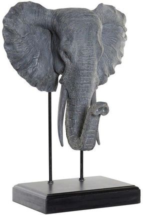 Dkd Home Decor Figurka Dekoracyjna Słoń Czarny Szary Metal Żywica (40X28 56 Cm) 402469