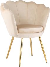 Zdjęcie Big Meble Krzesło Tapicerowane Shell Welur Beżowy 4605 - Opole