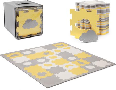 Kinderkraft Mata piankowa puzzle 3D LUNO SHAPES żółta