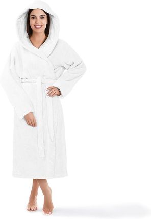 Spod Igły I Nitki Szlafrok z kapturem frotte Robin XXL biały bawełniany hotelowy 450g/m2