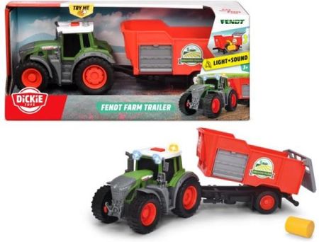 Dickie Traktor Fendt Z Przyczepą 26Cm Farm Toys