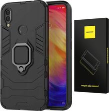 Spacecase Etui Pancerne X-Ring Uchwyt Magnetyczny Ring Case Obudowa Plecki Redmi Note 7 Czarny